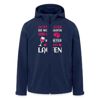 Altenpflege Pfleger Pflegepersonal Pflegekraft - Recycelte Männer Softshell-Jacke von Stanley/Stella - Navy - Vorne - AI Model Male 185 light (185cm)