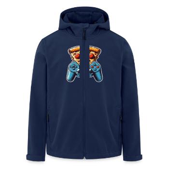 Pizza Gaming Gamer - Men’s Recycled Softshell Jacket by Stanley/Stella - navy - Front - AI Model Male 185 light (185cm)