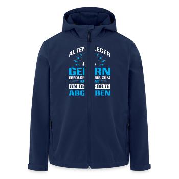 Altenpflege Pfleger Pflegepersonal Pflegekraft - Recycelte Männer Softshell-Jacke von Stanley/Stella - Navy - Vorne - AI Model Male 185 light (185cm)