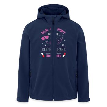 Altenpflege Pfleger Pflegepersonal Pflegekraft - Recycelte Männer Softshell-Jacke von Stanley/Stella - Navy - Vorne - AI Model Male 185 light (185cm)