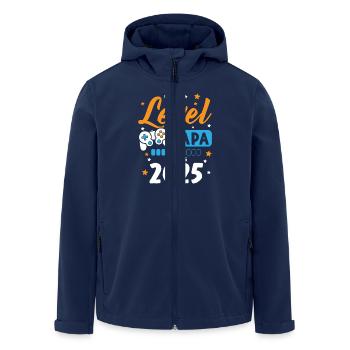 Level Complete Papa 2025 Loading Gamer Papa - Recycelte Männer Softshell-Jacke von Stanley/Stella - Navy - Vorne - AI Model Male 185 light (185cm)