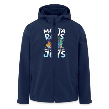 Manta Magic - Tauchen Sie ein ins Blau für einen - Recycelte Männer Softshell-Jacke von Stanley/Stella - Navy - Vorne - AI Model Male 185 light (185cm)
