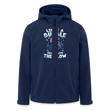 Life's a Bubble Just Go With The Flow - Recycelte Männer Softshell-Jacke von Stanley/Stella - Navy - Vorne - AI Model Male 185 light (185cm)