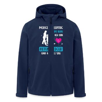 Altenpflege Pfleger Pflegepersonal Pflegekraft - Recycelte Männer Softshell-Jacke von Stanley/Stella - Navy - Vorne - AI Model Male 185 light (185cm)