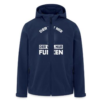 Amateurfunk Geschenke für Funker Funkamateur - Recycelte Männer Softshell-Jacke von Stanley/Stella - Navy - Vorne - AI Model Male 185 light (185cm)