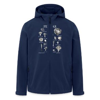 February Seasonal Vegetables and Fruits Collage - Men’s Recycled Softshell Jacket by Stanley/Stella - navy - Front - AI Model Male 185 light (185cm)