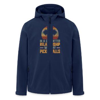Cadeau de pickleball drôle - Veste softshell homme en polyester recyclé Stanley/Stella - marine - Devant - AI Model Male 185 light (185cm)