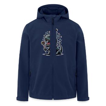 T Rex Birthday Dinosaur - Men’s Recycled Softshell Jacket by Stanley/Stella - navy - Front - AI Model Male 185 light (185cm)
