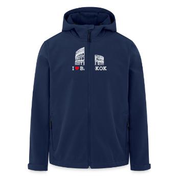 J’aime Bangkok Cool Thaïlande Amoureux Coeur Drapeau Jeu de mots - Veste softshell homme en polyester recyclé Stanley/Stella - marine - Devant - AI Model Male 185 light (185cm)