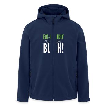 Eco-friendly Is The New Black! Planet Earth Day - Men’s Recycled Softshell Jacket by Stanley/Stella - navy - Front - AI Model Male 185 light (185cm)