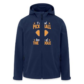 I Lose At Pickleball Because Of The Paddle - Men’s Recycled Softshell Jacket by Stanley/Stella - navy - Front - AI Model Male 185 light (185cm)