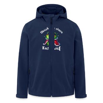 Froschkostüm DRÜCK MIR EINEN KUSS AUF Lustiges - Recycelte Männer Softshell-Jacke von Stanley/Stella - Navy - Vorne - AI Model Male 185 light (185cm)