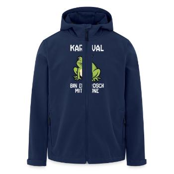 KARNEVAL BIN EIN FROSCH MIT KRONE Lustiges Frosch - Recycelte Männer Softshell-Jacke von Stanley/Stella - Navy - Vorne - AI Model Male 185 light (185cm)