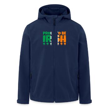 Proud To Be Irish Irland Irische Flagge Kleeblatt - Recycelte Männer Softshell-Jacke von Stanley/Stella - Navy - Vorne - AI Model Male 185 light (185cm)