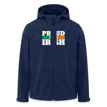Proud Irish Irland Irische Flagge Stolzer Ire - Recycelte Männer Softshell-Jacke von Stanley/Stella - Navy - Vorne - AI Model Male 185 light (185cm)