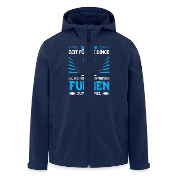Amateurfunk Geschenke für Funker Funkamateur - Recycelte Männer Softshell-Jacke von Stanley/Stella - Navy - Vorne - AI Model Male 185 light (185cm)