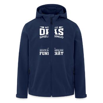 Amateurfunk Geschenke für Funker Funkamateur - Recycelte Männer Softshell-Jacke von Stanley/Stella - Navy - Vorne - AI Model Male 185 light (185cm)
