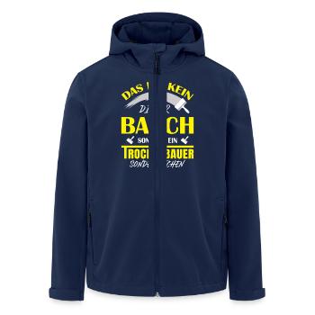 Trockenbau Trockenbauer Trockenbaumonteur Geschenk - Recycelte Männer Softshell-Jacke von Stanley/Stella - Navy - Vorne - AI Model Male 185 light (185cm)