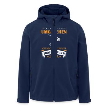 Trockenbau Trockenbauer Trockenbaumonteur Geschenk - Recycelte Männer Softshell-Jacke von Stanley/Stella - Navy - Vorne - AI Model Male 185 light (185cm)