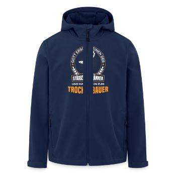 Trockenbau Trockenbauer Trockenbaumonteur Geschenk - Recycelte Männer Softshell-Jacke von Stanley/Stella - Navy - Vorne - AI Model Male 185 light (185cm)