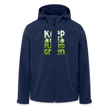 Keep The Planet Green Earth Day Planet - Recycelte Männer Softshell-Jacke von Stanley/Stella - Navy - Vorne - AI Model Male 185 light (185cm)