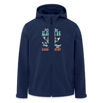 Let's Root For Earth Earth Day Planet - Men’s Recycled Softshell Jacket by Stanley/Stella - navy - Front - AI Model Male 185 light (185cm)