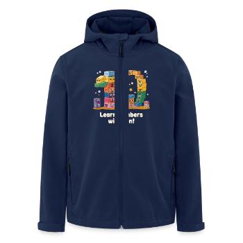 NUMBER DAY - Men’s Recycled Softshell Jacket by Stanley/Stella - navy - Front - AI Model Male 185 light (185cm)
