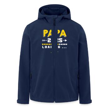 Papa 2025 werdener Vater Vati Geschenk - Recycelte Männer Softshell-Jacke von Stanley/Stella - Navy - Vorne - AI Model Male 185 light (185cm)