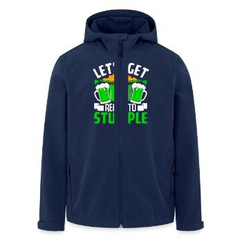 Préparons-nous à Stumple - Veste softshell homme en polyester recyclé Stanley/Stella - marine - Devant - AI Model Male 185 light (185cm)
