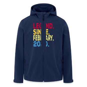 2020: Das Jahr der Legenden, und der Februar war das Jahr - Recycelte Männer Softshell-Jacke von Stanley/Stella - Navy - Vorne - AI Model Male 185 light (185cm)