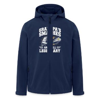 Opa Pickleball Spieler Dinking Team Geschenk - Recycelte Männer Softshell-Jacke von Stanley/Stella - Navy - Vorne - AI Model Male 185 light (185cm)