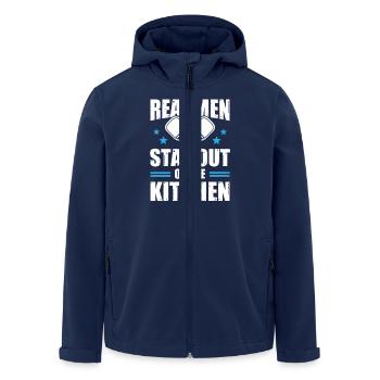Real Men Stay Out Of The Kitchen Pickleball Männer - Men’s Recycled Softshell Jacket by Stanley/Stella - navy - Front - AI Model Male 185 light (185cm)