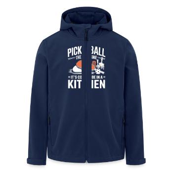 Pickleball Spieler Paddleball Kitchen Dinkball - Recycelte Männer Softshell-Jacke von Stanley/Stella - Navy - Vorne - AI Model Male 185 light (185cm)