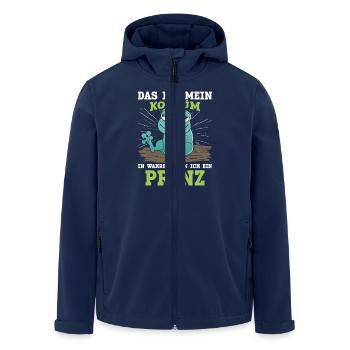 Froschkostüm DAS IST MEIN KOSTÜM BIN EIN PRINZ - Recycelte Männer Softshell-Jacke von Stanley/Stella - Navy - Vorne - AI Model Male 185 light (185cm)