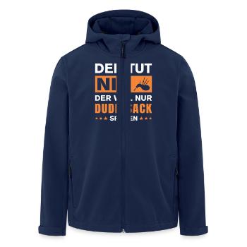 Dudelsackspieler Dudelsack Männer Geschenk - Recycelte Männer Softshell-Jacke von Stanley/Stella - Navy - Vorne - AI Model Male 185 light (185cm)