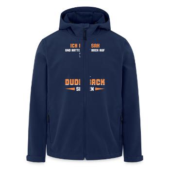 Dudelsackspieler Dudelsack Männer Geschenk - Recycelte Männer Softshell-Jacke von Stanley/Stella - Navy - Vorne - AI Model Male 185 light (185cm)