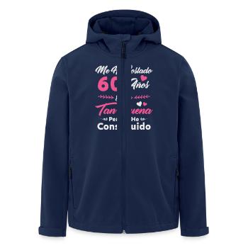 It Has Taken Me 60 Years 60 Birthday Women - Men’s Recycled Softshell Jacket by Stanley/Stella - navy - Front - AI Model Male 185 light (185cm)