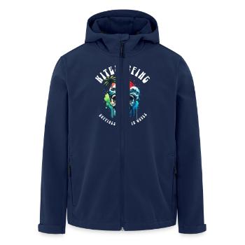 Kitesurfing Kitesurfer Kiteboard - Men’s Recycled Softshell Jacket by Stanley/Stella - navy - Front - AI Model Male 185 light (185cm)
