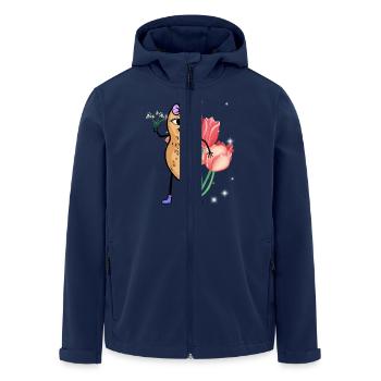 Peanut Spring Flowers Easter Flower Greeting Greeting - Men’s Recycled Softshell Jacket by Stanley/Stella - navy - Front - AI Model Male 185 light (185cm)