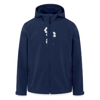 Schlange und weiße Blumen Illustration Serpent and - Recycelte Männer Softshell-Jacke von Stanley/Stella - Navy - Vorne - AI Model Male 185 light (185cm)