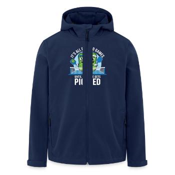Pickleball Pickled Paddlesport Geschenk - Recycelte Männer Softshell-Jacke von Stanley/Stella - Navy - Vorne - AI Model Male 185 light (185cm)