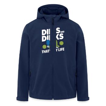 Pickleball Dinkball Dills And Dinks That's My Life - Recycelte Männer Softshell-Jacke von Stanley/Stella - Navy - Vorne - AI Model Male 185 light (185cm)