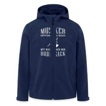 Dudelsackspieler Dudelsack Männer Geschenk - Recycelte Männer Softshell-Jacke von Stanley/Stella - Navy - Vorne - AI Model Male 185 light (185cm)