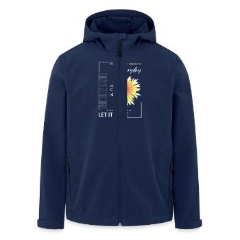 Inspirational Flower Quote Make Your Life - Men’s Recycled Softshell Jacket by Stanley/Stella - navy - Front - AI Model Male 185 light (185cm)