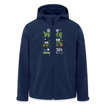 Ich Werde Großer Bruder 2024 Traktor - Recycelte Männer Softshell-Jacke von Stanley/Stella - Navy - Vorne - AI Model Male 185 light (185cm)