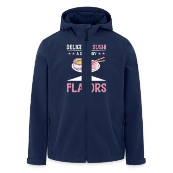 Sushi Japan Essen Sushi-Mahlzeit - Recycelte Männer Softshell-Jacke von Stanley/Stella - Navy - Vorne - AI Model Male 185 light (185cm)