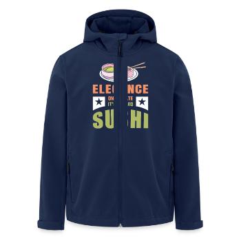Sushi Japan Essen Sushi-Mahlzeit - Recycelte Männer Softshell-Jacke von Stanley/Stella - Navy - Vorne - AI Model Male 185 light (185cm)