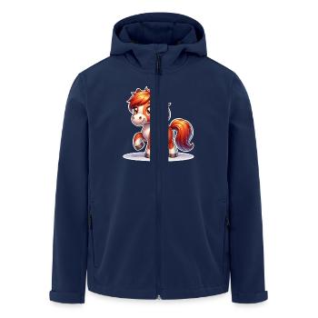 Pferd - Recycelte Männer Softshell-Jacke von Stanley/Stella - Navy - Vorne - AI Model Male 185 light (185cm)