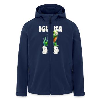Papa iguane - Veste softshell homme en polyester recyclé Stanley/Stella - marine - Devant - AI Model Male 185 light (185cm)