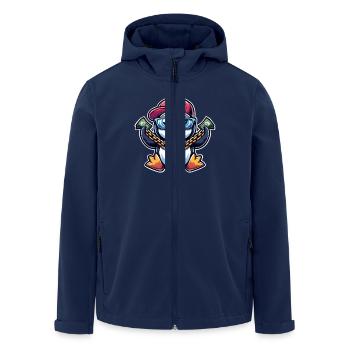 Penguin - Men’s Recycled Softshell Jacket by Stanley/Stella - navy - Front - AI Model Male 185 light (185cm)